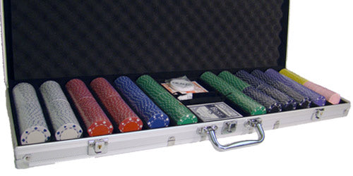 600 Suited Poker Chips with Aluminum Case
