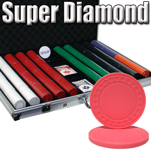 1000 Super Diamond Poker Chips with Aluminum Case