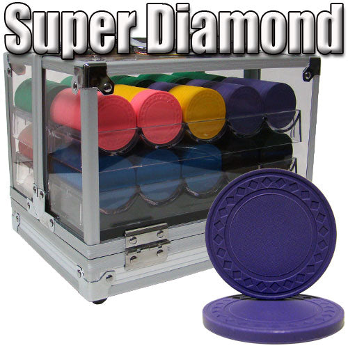600 Super Diamond Poker Chips with Acrylic Carrier