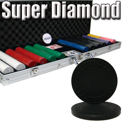 600 Super Diamond Poker Chips with Aluminum Case