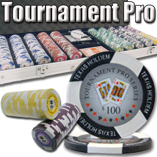 500 Tournament Pro Poker Chips with Aluminum Case