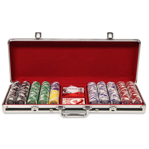 500 Tournament Pro Poker Chips with Black Aluminum Case