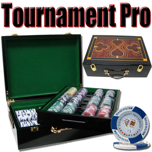 500 Tournament Pro Poker Chips with Hi Gloss Case
