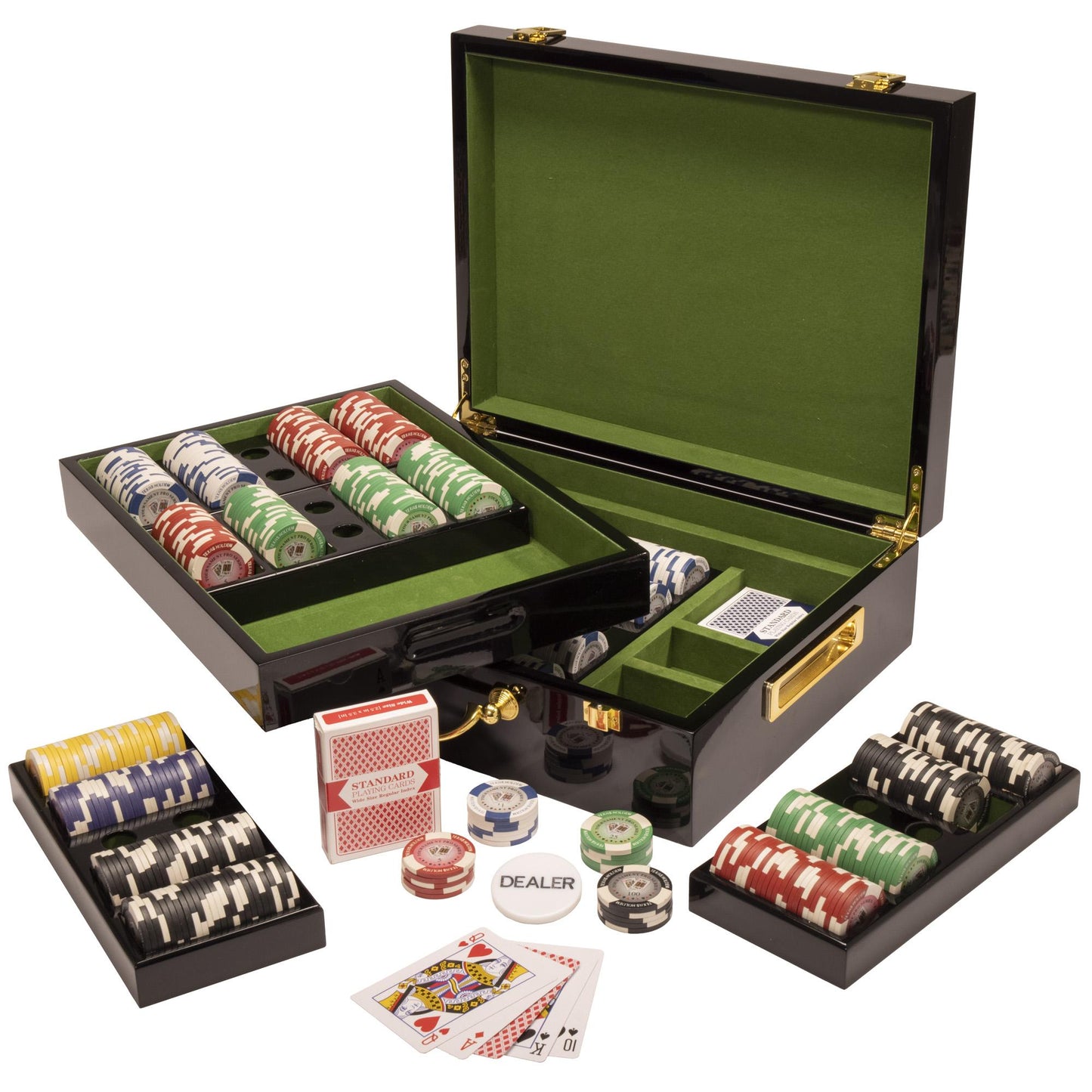 500 Tournament Pro Poker Chips with Hi Gloss Case