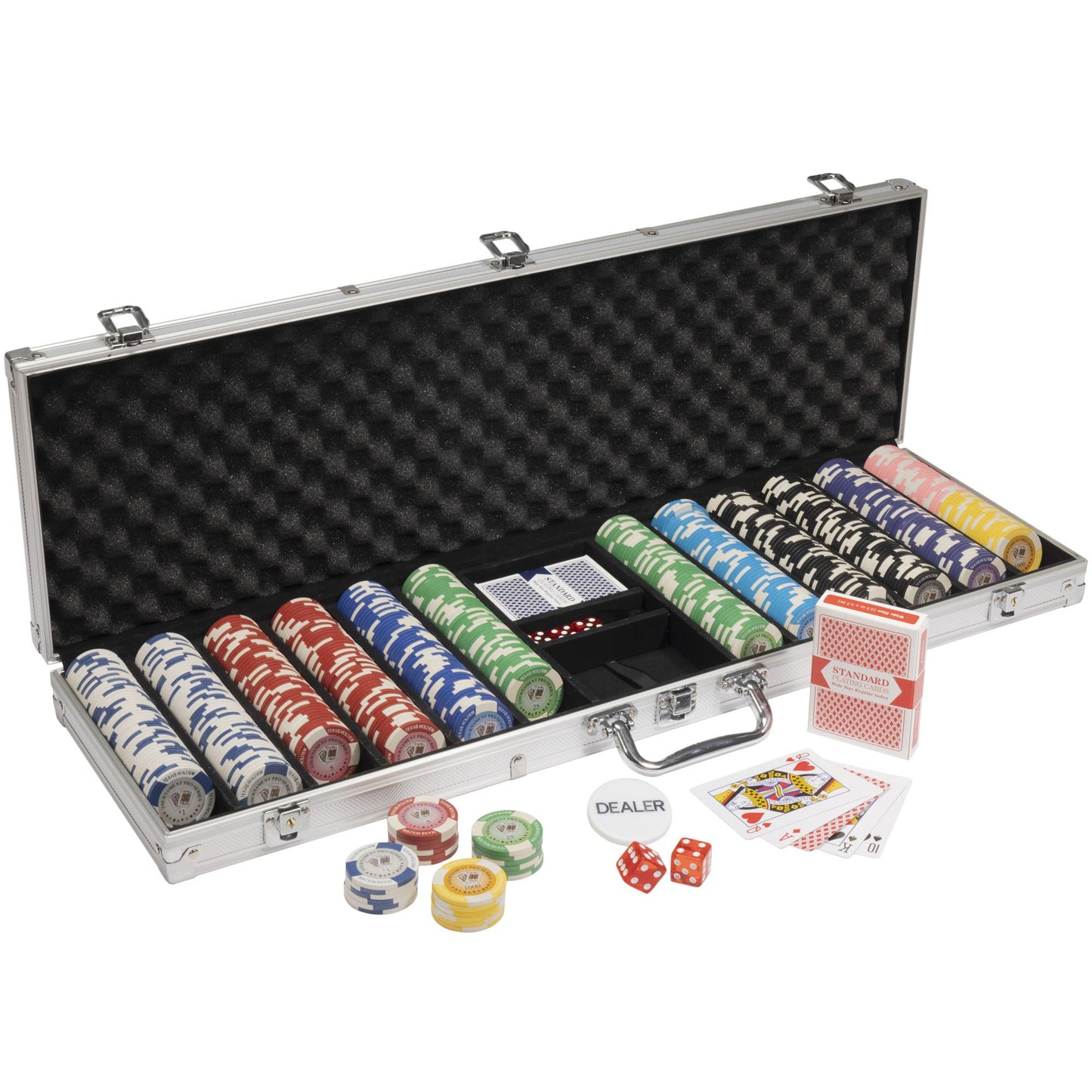 600 Tournament Pro Poker Chips with Aluminum Case