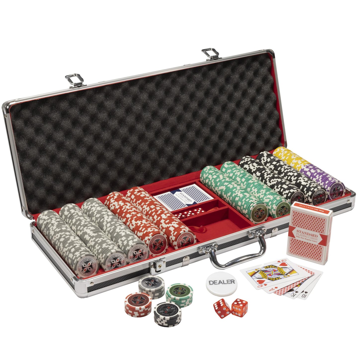 500 Ultimate Poker Chips with Black Aluminum Case