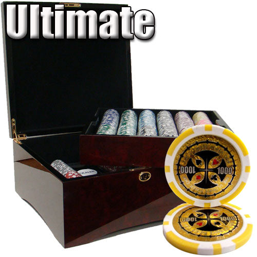 750 Ultimate Poker Chips with Mahogany Case