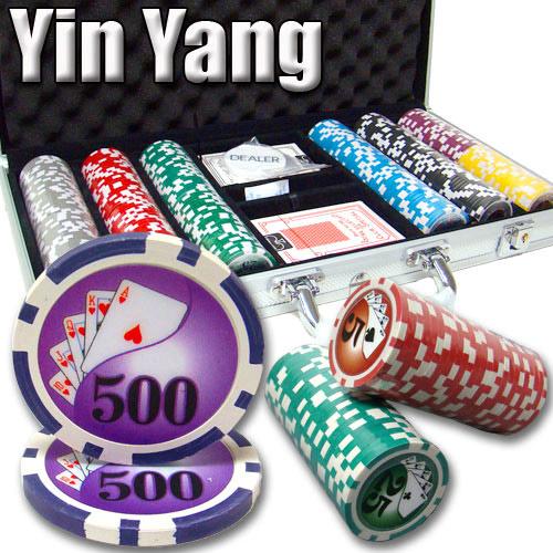 300 Yin Yang Poker Chips with Aluminum Case