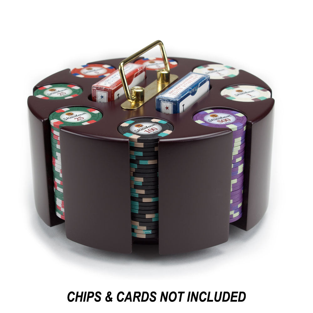 200 Piece Wooden Poker Chip Carousel
