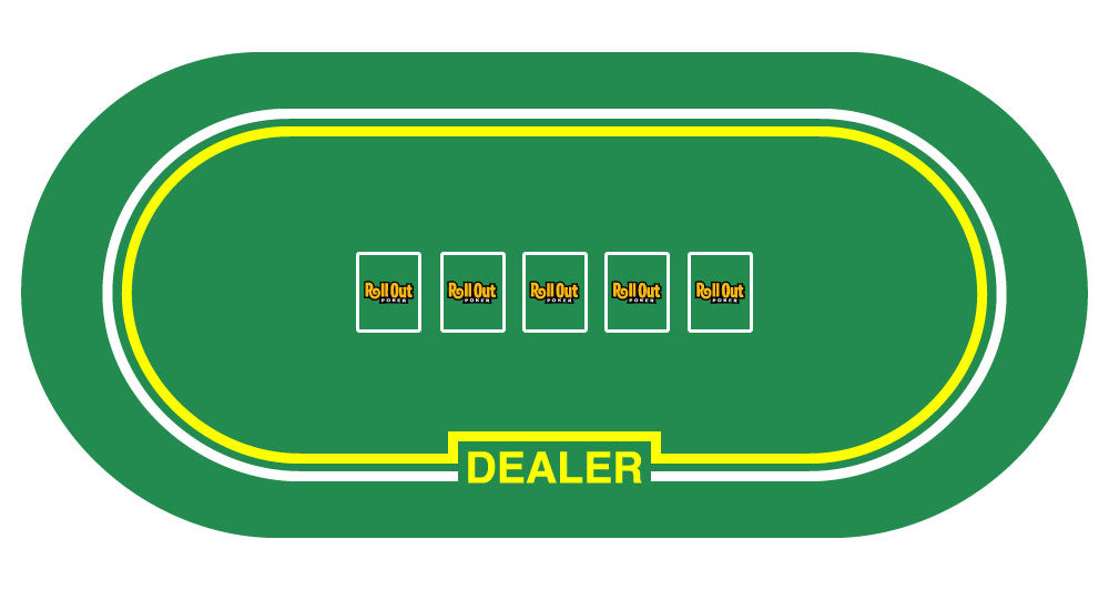 Rollout Gaming Poker Table Top with Dealer Slot