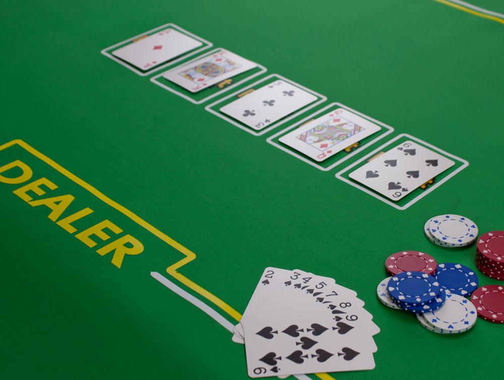 Rollout Gaming Poker Table Top with Dealer Slot