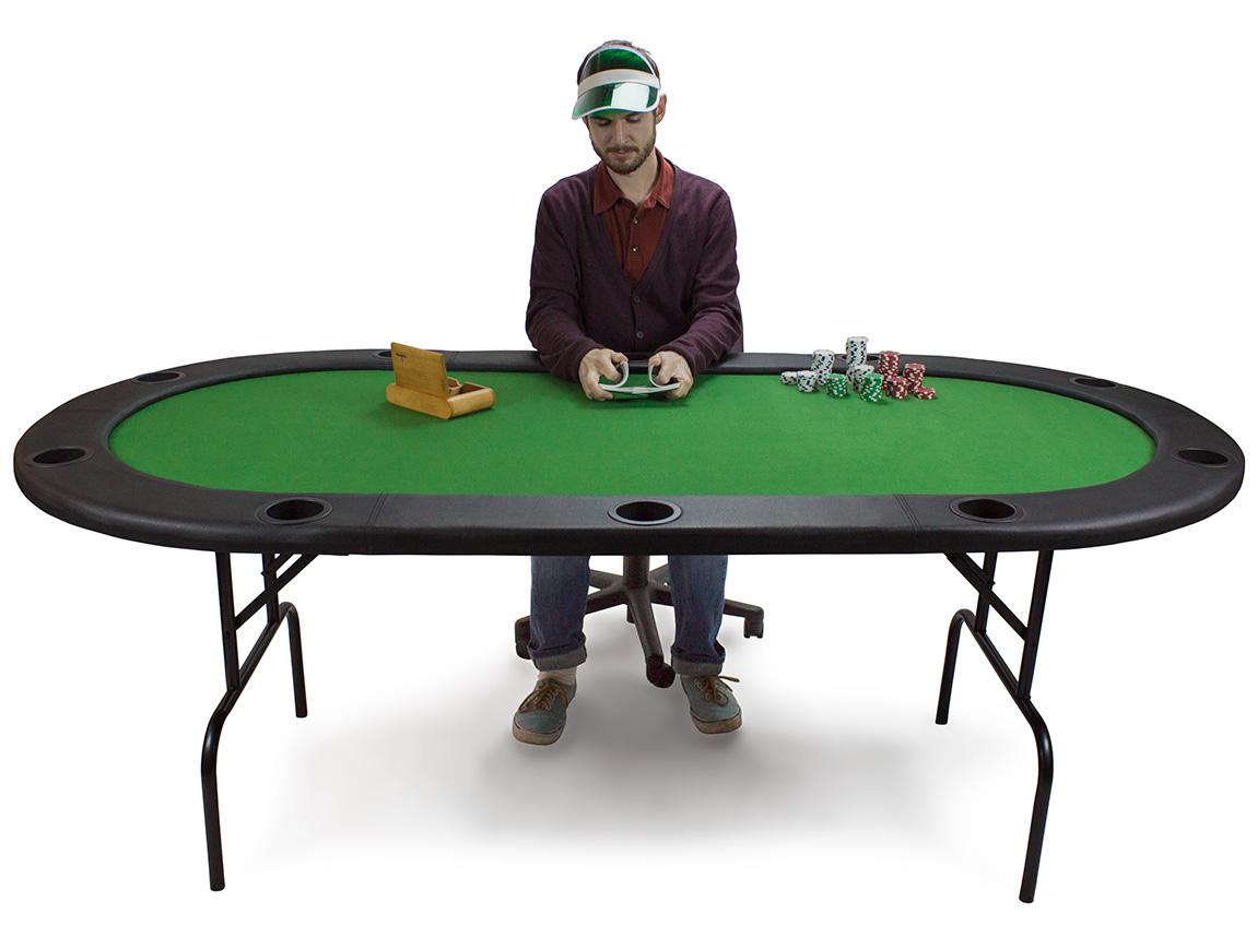 10 Player Poker Table with Metal Frame