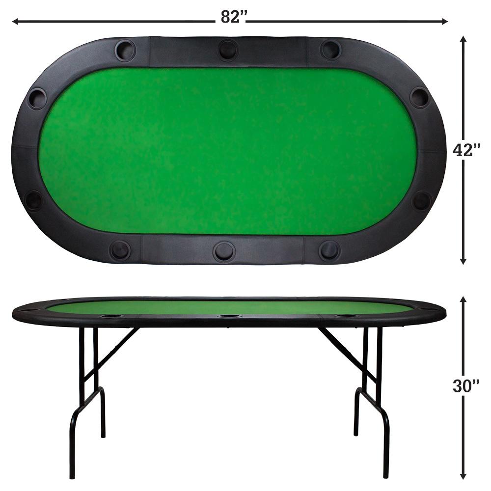 10 Player Poker Table with Metal Frame