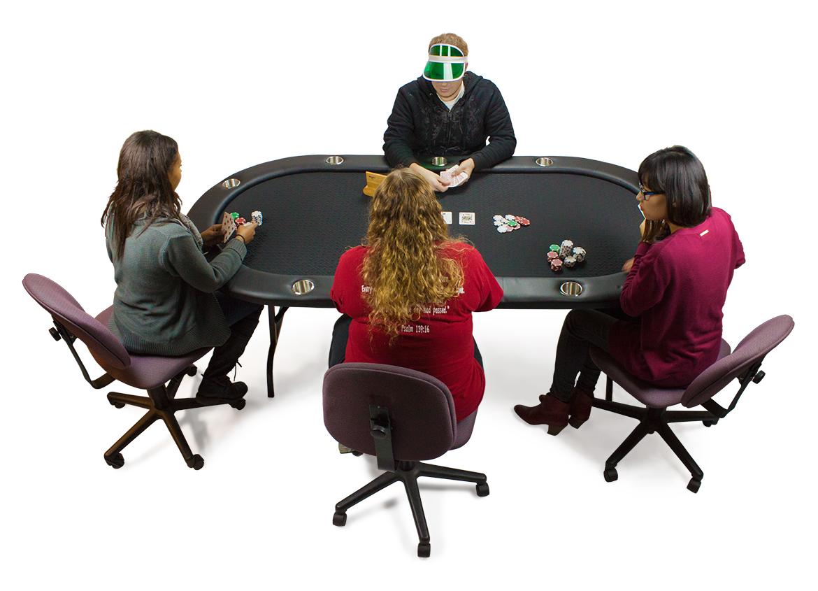 Black Suited Speed Cloth Poker Table