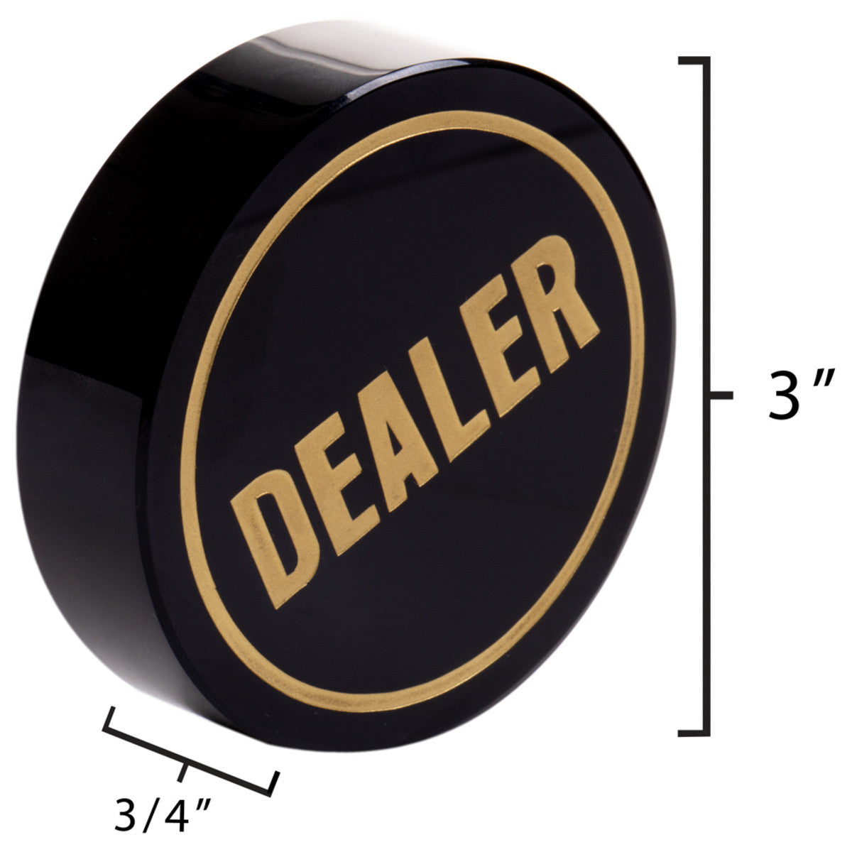 Black and Gold Dealer Button
