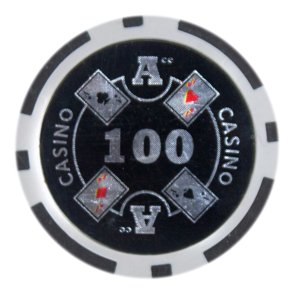 Black Ace Casino Poker Chips - $100