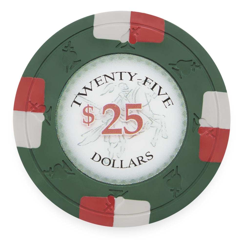 Green Poker Knights Chip - $25
