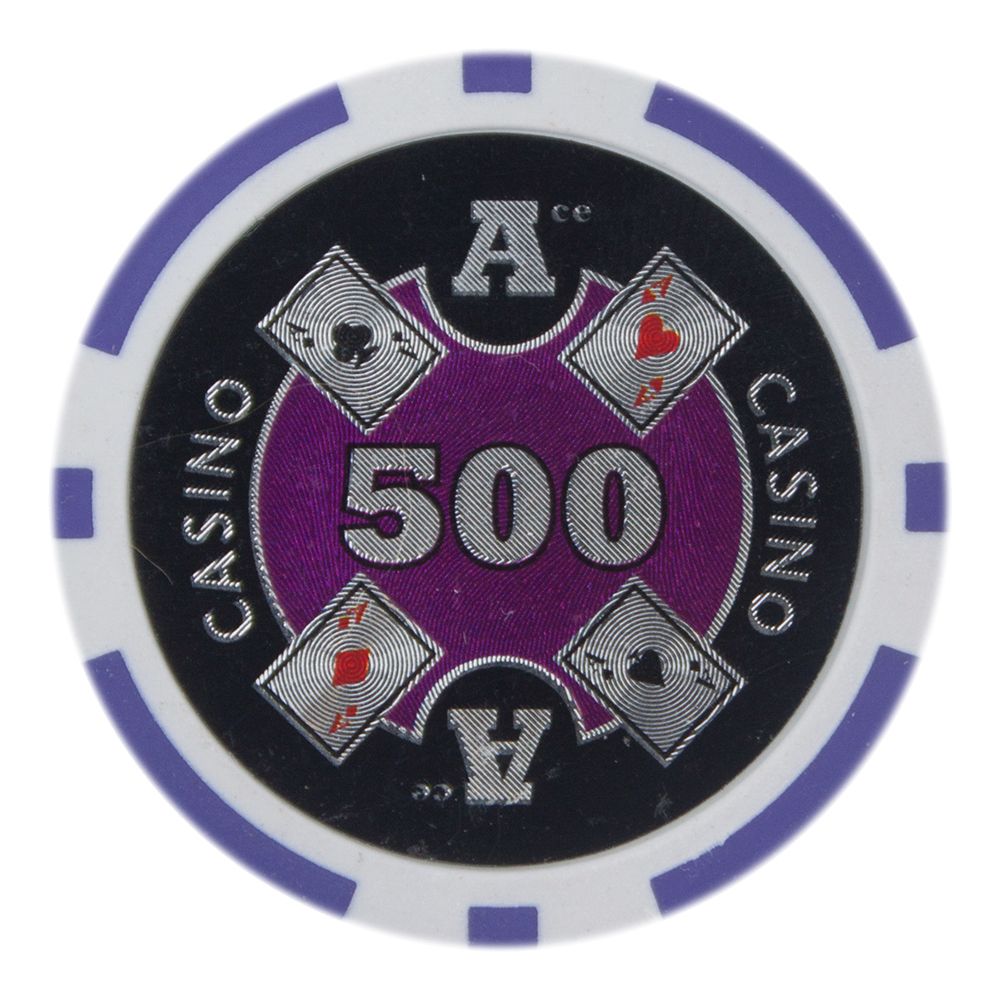 Purple Ace Casino Poker Chips - $500