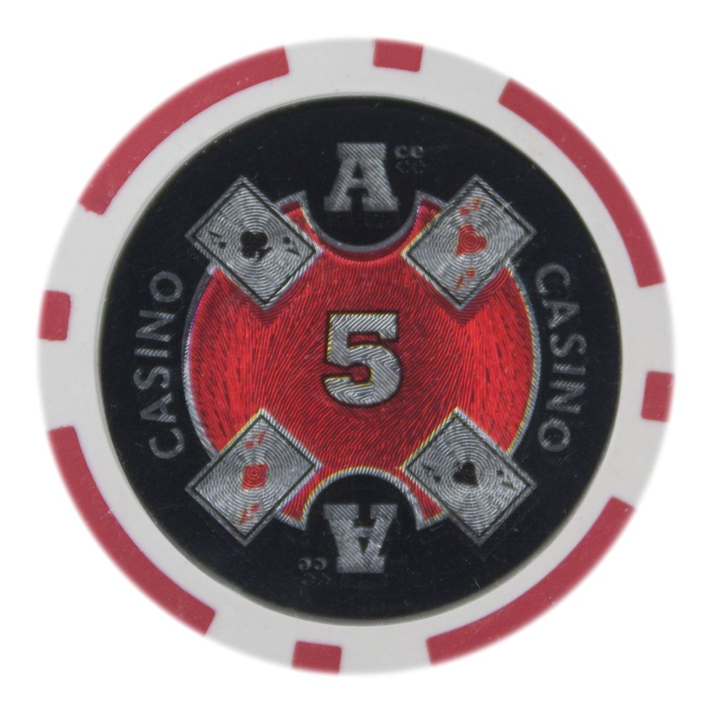 Red Ace Casino Poker Chips - $5