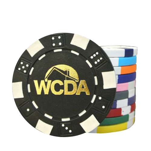 Striped Dice Custom Hot Stamp Poker Chips