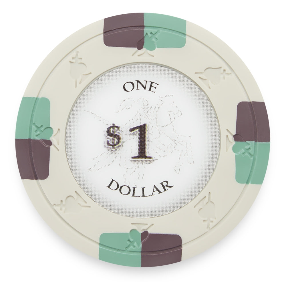White Poker Knights chip - $1