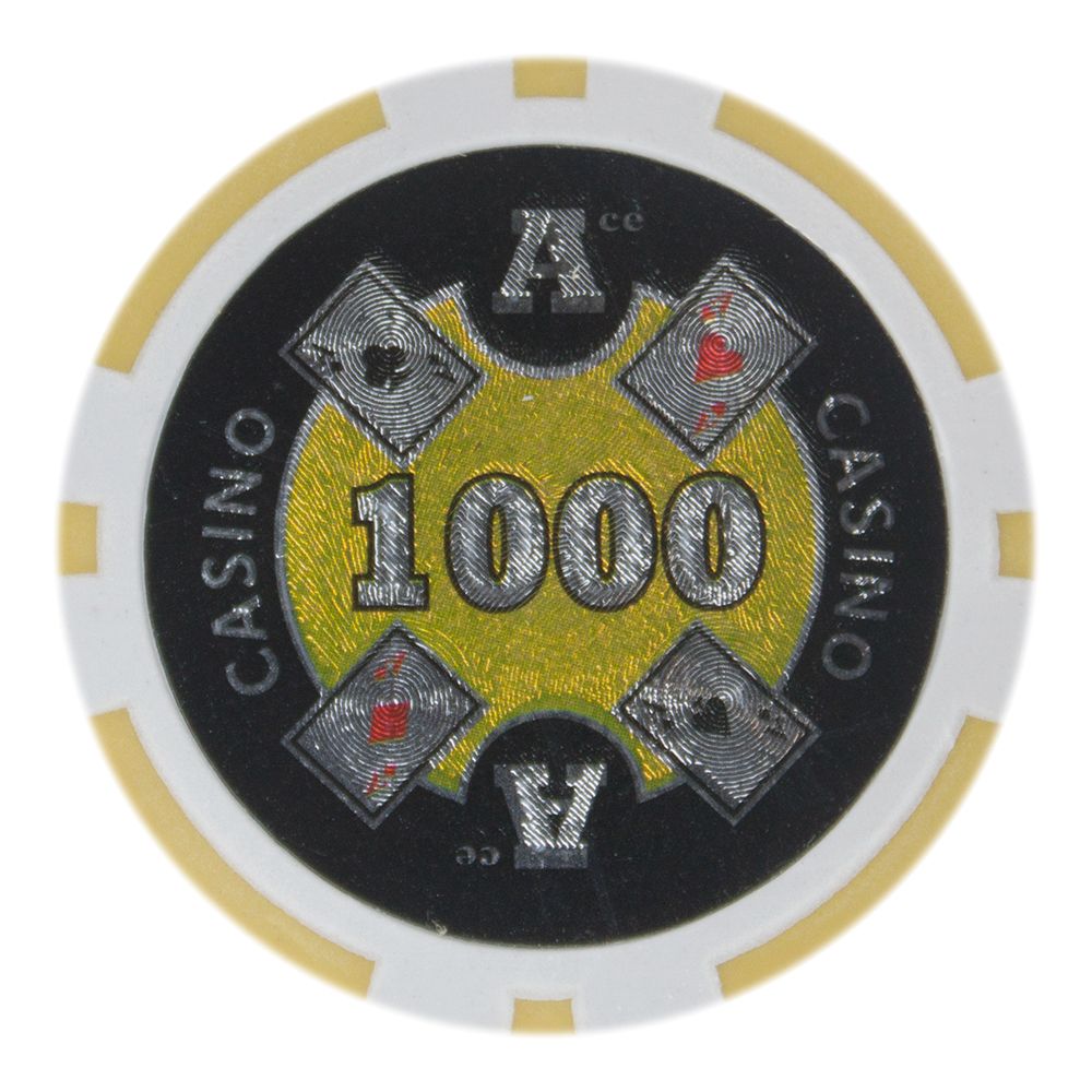 Yellow Ace Casino Poker Chips - $1,000