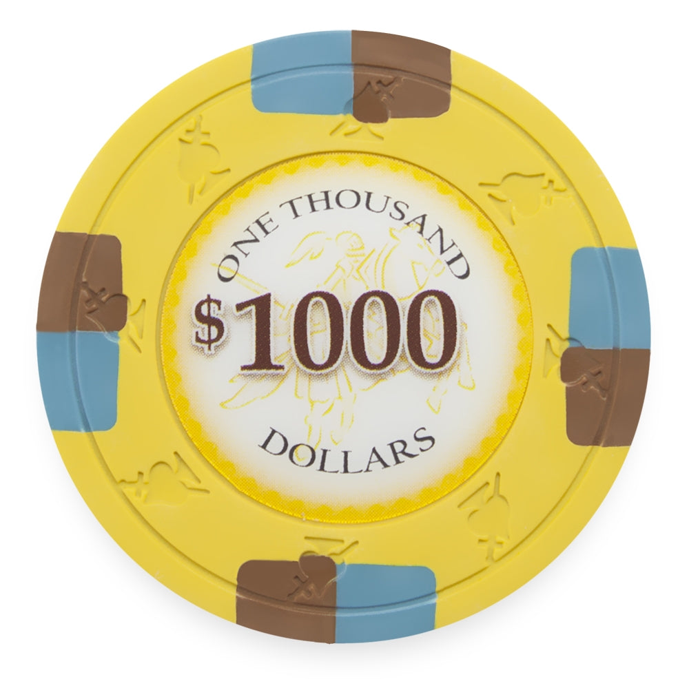 Yellow Poker Knights Chip - $1,000